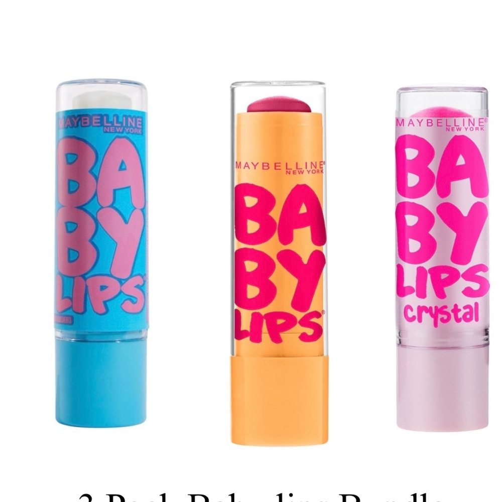 3 Baby Lips Crystal Moisturizing Lip Balm  Bundle   Assorted Sealed